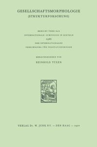 Book Cover for Gesellschaftsmorphologie by R Tüxen