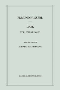 Book Cover for Logik by Edmund Husserl