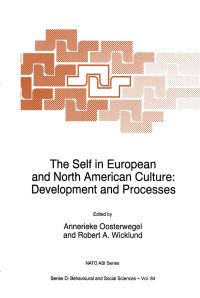 Book Cover for The Self in European and North American Culture by JH Oosterwegel, RA Wicklund