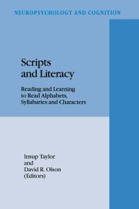 Book Cover for Scripts and Literacy by Insup Taylor, David R Olson