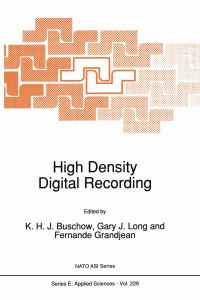 Book Cover for High Density Digital Recording by KHJ Buschow, GJ Long, F Grandjean