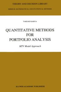 Book Cover for Quantitative Methods for Portfolio Analysis by T Kariya