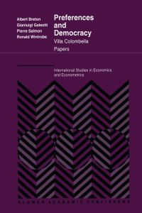 Book Cover for Preferences and Democracy by Alb Breton, P Galeotti, P Salmon, R Wintrobe