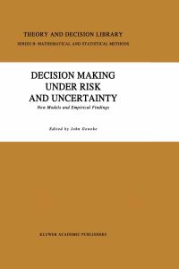 Book Cover for Decision Making Under Risk and Uncertainty by J Geweke