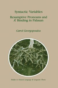 Book Cover for Syntactic Variables by C Georgopoulos