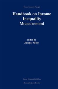 Book Cover for Handbook of Income Inequality Measurement by Jacques Silber