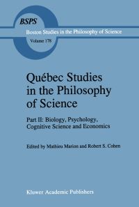 Book Cover for Québec Studies in the Philosophy of Science by Mathieu Marion, Robert S Cohen