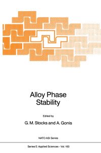 Book Cover for Alloy Phase Stability by GM Stocks, A Gonis