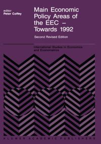 Book Cover for Main Economic Policy Areas of the EEC — Towards 1992 by P Coffey