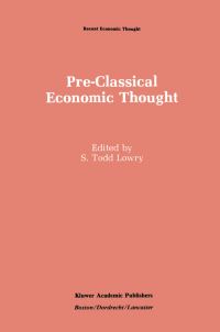 Book Cover for Pre-Classical Economic Thought by S Todd Lowry