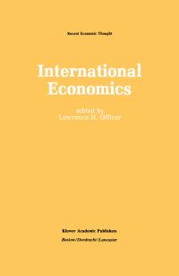 Book Cover for International Economics by Lawrence A Officer