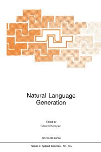 Book Cover for Natural Language Generation by GA Kempen