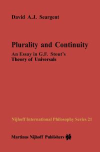 Book Cover for Plurality and Continuity by David AJ Seargent