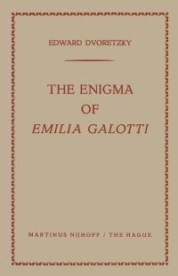 Book Cover for The Enigma of Emilia Galotti by Edward Dvoretzky