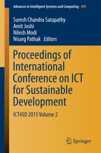Book Cover for Proceedings of International Conference on ICT for Sustainable Development Volume 2 by International Conference on ICT for Sustainable Development