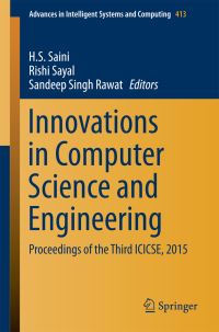 Book Cover for Innovations in Computer Science and Engineering by International Conference on Innovations in Computer Science and Engineering