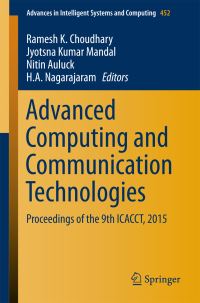Book Cover for Advanced Computing and Communication Technologies by International Computing and Communication Technologies