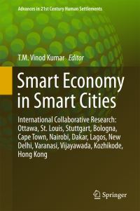 Book Cover for Smart Economy in Smart Cities by T M Vinod Kumar