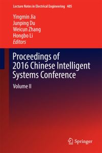 Book Cover for Proceedings of 2016 Chinese Intelligent Systems Conference by Chinese Intelligent Systems Conference