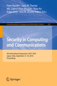 Book Cover for Security in Computing and Communications by SSCC Conference