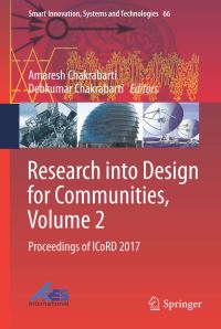 Book Cover for Research Into Design for Communities. Volume 2 Proceedings of ICoRD 2017 by International Conference on Research into Design