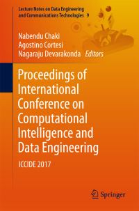 Book Cover for Proceedings of International Conference on Computational Intelligence and Data Engineering by Nabendu Chaki, Agostino Cortesi, Nagaraju Devarakonda