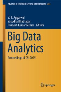 Book Cover for Big Data Analytics by V B Aggarwal, Vasudha Bhatnagar, Durgesh Kumar Mishra