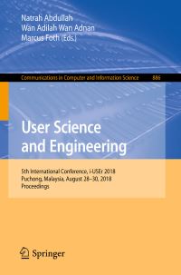 Book Cover for User Science and Engineering by Natrah Abdullah, Wan Adilah Wan Adnan, Marcus Foth