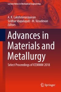 Book Cover for Advances in Materials and Metallurgy by Metallurgy and Manufacturing International Conference on Engineering Materials