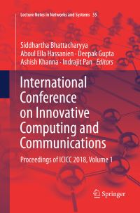 Book Cover for International Conference on Innovative Computing and Communications by Siddhartha Bhattacharyya, Aboul Ella Hassanien, Deepak Gupta, Ashish Khanna, Indrajit Pan