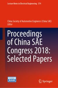 Book Cover for Proceedings of China SAE Congress 2018 by China Society of Automotive Engineers China SAE