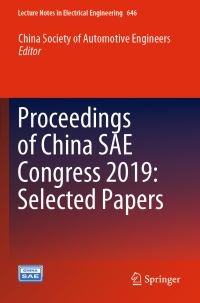 Book Cover for Proceedings of China SAE Congress 2019 by China Society of Automotive Engineers