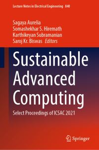 Book Cover for Sustainable Advanced Computing by ICSAC Conference