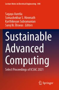 Book Cover for Sustainable Advanced Computing by ICSAC Conference