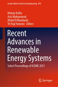 Book Cover for Recent Advances in Renewable Energy Systems by ICOME Conference