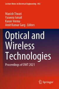 Book Cover for Optical and Wireless Technologies by International Conference on Optical and Wireless Technologies