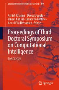 Book Cover for Proceedings of Third Doctoral Symposium on Computational Intelligence by Doctoral Symposium on Computational Intelligence