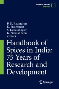 Book Cover for Handbook of Spices in India by P N Ravindran, K Sivaraman, S Devasahayam, K Nirmal Babu