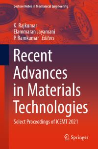 Book Cover for Recent Advances in Materials Technologies by International Conference on Energy and Materials Technologies