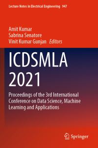 Book Cover for ICDSMLA 2021 by Machine Learning and Applications International Conference on Data Science