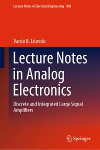 Book Cover for Lecture Notes in Analog Electronics by V Litovski
