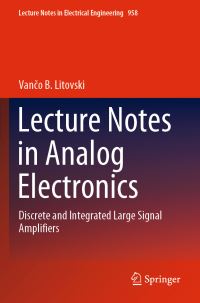 Book Cover for Lecture Notes in Analog Electronics by V Litovski