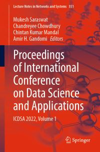Book Cover for Proceedings of International Conference on Data Science and Applications Vol. 1 by International Conference on Data Science and Applications, Jadavpur University