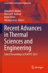 Book Cover for Recent Advances in Thermal Sciences and Engineering by International Conference on Advances in Fluid Flow and Thermal Science