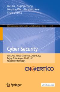 Book Cover for Cyber Security by Wei Lu, Yuqing Zhang, Weiping Wen, Hanbing Yan, Chao Li