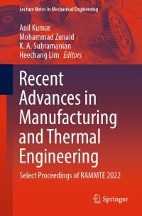 Book Cover for Recent Advances in Manufacturing and Thermal Engineering by Manufacturing and Thermal Engineering International Conference on Recent Advances in Materials