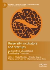 Book Cover for University Incubators and Startups by Thoko Mayekiso, Ogujiuba Kanayo, Angelina Seow Voon Yee, Muhammad Ehsan Rana