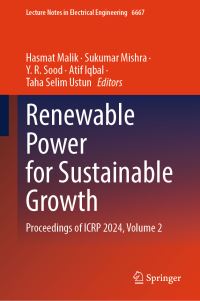 Book Cover for Renewable Power for Sustainable Growth by Hasmat Malik, Sukumar Mishra, YR Sood, Atif Iqbal, Taha Selim Ustun