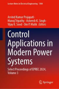 Book Cover for Control Applications in Modern Power Systems Volume 3 by EPREC Conference