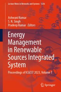 Book Cover for Energy Management in Renewable Sources Integrated System Volume 1 by International Conference on Green Energy and Sustainable Technology
